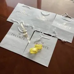 《DECORTÉ 》ショップ袋 5枚 &クリスマスバージョンリボン2本セット