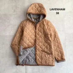 良品 ラベンハム クレイドン キルティングジャケット ベージュグレー 38