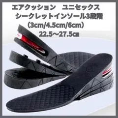 シークレットインソール 中敷き 男女兼用 3段階調整 最大６㎝