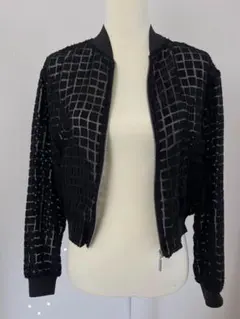 【新品・タグ付き】ZARA ザラ シアー チェック ジップジャケット