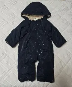 petit main ジャンプスーツ カバーオール ネイビー 星月 70cm