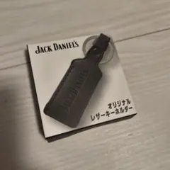 JACK DANIEL'S ロゴが型押 レザーキーホルダー
