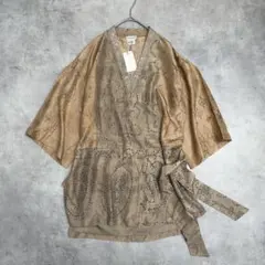 取引中　未使用タグ付 ドリスヴァンノッテン シルク ラップ ガウンジャケット38