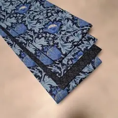 半幅帯 長尺 ウィリアムモリス ヴァイン×コットンリネン ネイビー