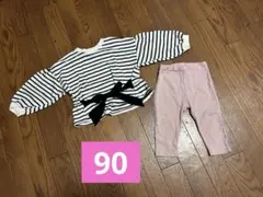 韓国子供服　セットアップ90　薄手トレーナー　レギンス90　長袖90
