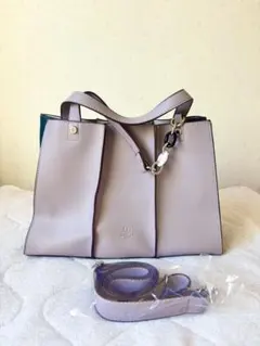 新品未使用 D.KELLY 2wayバッグ ショルダー付 グレージュ上品きれいめ