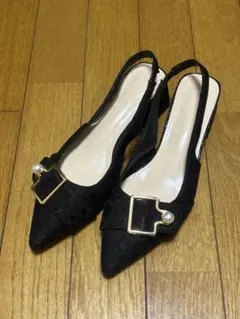 GRL パールバックルレースパンプス