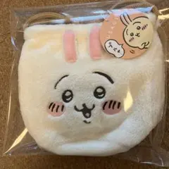 未使用　ちいかわ　うさぎ　フェイス巾着　ふわもこ