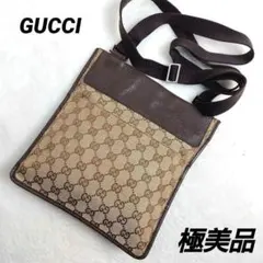 ✨極美品✨GUCCI　GGキャンバス レザー ショルダー バッグ サコッシュ