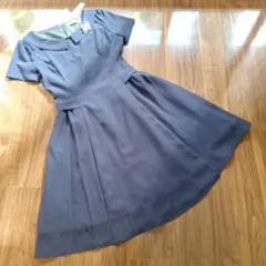 お受験ネイビー濃紺フレアワンピースSフォクシールネエムプルミエエムズアベニール