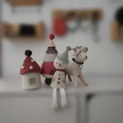 クリスマスモチーフ置物セット