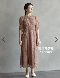 AIMER エメ　エンブロイダリーチュールパイピングドレス　結婚式　フォーマル