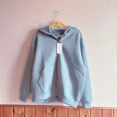 Rocky Monroe ルーズシルエットダンボールニットフルジップパーカー