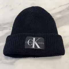 美品　カルバンクライン　ck Calvin Klein Jeans ニット帽 黒