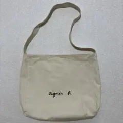 agnes b. VOYAGE ショルダーバッグ キャンバス　アイボリー
