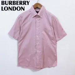 【美品】BURBERRY LONDON 半袖シャツ 綿 BD M 襟ノバチェック