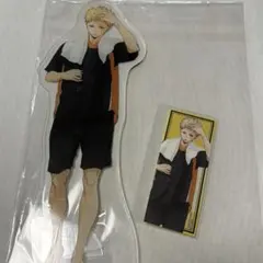 極楽湯 ハイキュー ビッグアクリルスタンド 購入特典ステッカー　セット月島蛍