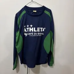 ATHLETA 長袖ピステ ネイビー/グリーン