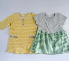 女の子　春夏用　トップス　ワンピース　80cm 2点　まとめ売り
