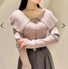 Sustainable snidel フロントジップニットプルオーバー