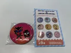 仮面ライダーガヴ サンリオコラボ　キラキラ缶バッジ　ビターガヴ　バッドばつ丸