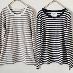 アーバンリサーチ ドアーズ フォーク＆スプーン　長袖ボーダーカットソー　２着　S