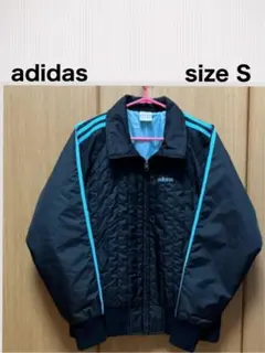 adidas / アディダス キルティングジャケット S ブラック 3本ライン