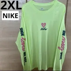 Nike ナイキ　Tシャツ　2XL ハート　蛍光イエローDRI-FITのサムネイル