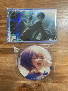 プロセカ KAITO グリッター缶バッジ カード