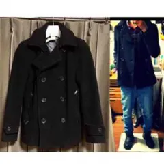 HARE ピーコート アウター メンズ 黒