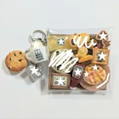 ガチャ詰めポーチ わんこ ミニチュア カフェ クッキー パン バッグチャーム