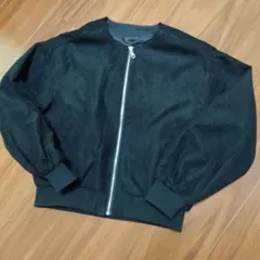 GU黒 ジップアップジャケット Mサイズ ポケット付き
