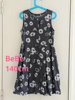BeBe 花柄ノースリーブワンピース 140cm