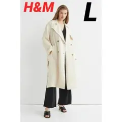 新品タグ付き　H&M　ダブルブレストトレンチコート　L