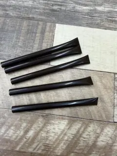 ネイルアートブラシ キャップ　5本セット ダークブラウン　手作り！