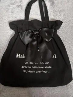 Maison de FLEUR トートバッグ ブラック リボンのサムネイル