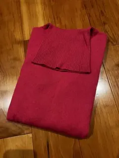 ユニクロ　カシミヤ 100% セーター　ニット　ピンク　L タートルネック