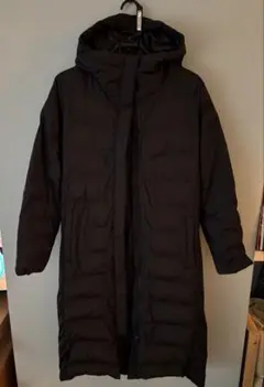 【美品】DUARIG 黒 ダウン★ベンチコート Lサイズ／レディース