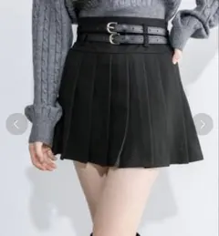 OLIVE des OLIVE ダブルベルトミニスカート