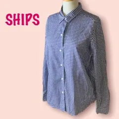 SHIPS長袖チェックシャツ⭐︎美品⭐︎