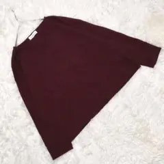 『グリーンレーベル リラクシング』 ラウンドネックプルオーバー 長袖 レーヨン混