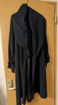 ハンチ　ロングコート　黒　春物　薄手　卒業式　入学式