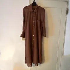 zara シアー　ロング　シャツワンピース