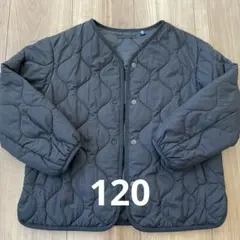 ユニクロ＊ウォームパデッドウォッシャブルカーディガン、120.黒、女の子、男の子