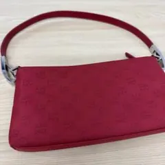 GIVENCHY 赤 総柄 ロゴ ミニ ハンドバッグ Y2K ジバンシィ - メルカリ