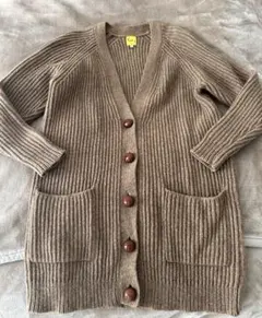 Paul Smith ベージュ リブ編みカーディガン S