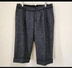 ウール混紡 グレー ショートパンツ