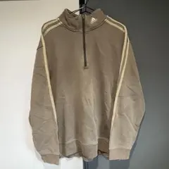 adidas ハーフジップ トレーナー ブラウン 古着のサムネイル