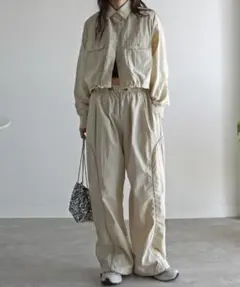 COURO パイピングサイドラインナイロンパンツ　タグ無し新品未使用