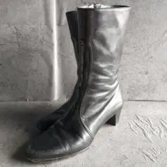 【COLE HAAN】 コールハーン (5 1/2) イタリア製 レザー ブーツ